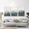 LAKELUUYAA Nordic Modern Abstract Blue Watercolor Canvas Art Posters, Set of 3 - Framed Landscape Art Panels for Living RoomBedroom, Stylish Interior