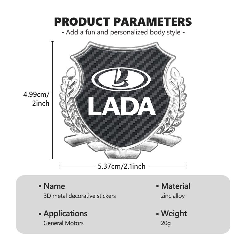 3D Metal Car Wheat Ear Shape Sticker Body Trunk Decor Sticker For Lada Vesta Granta Largus Vaz Samara Vesta Niva 4X4 2110