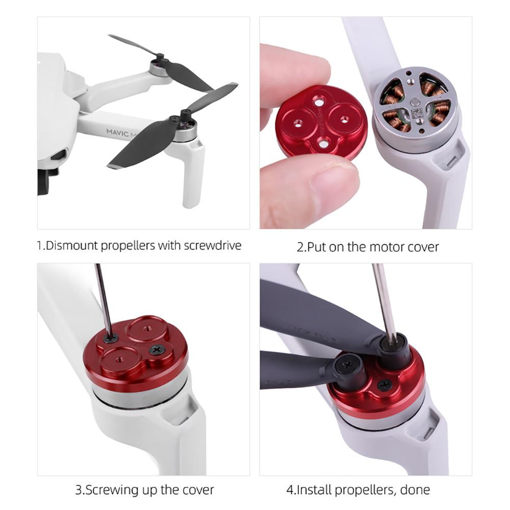 New for Mini 3 Pro/ 2/SE/ Mavic Mini Motor Cover Anti-bump Propellers Aluminum Alloy Protection Cover for Mini 3 Pro Accessories