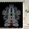 Meditation Seven Chakra Shower Curtain Bathroom Curtains 3D Printing Indian Buddha Waterproof Polyeste Fabric Bathtub Decor