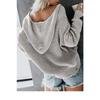 Damen S Kapuzenpullover mit Reißverschluss Lockerer Schnitt Unregelmäßiger Pullover
