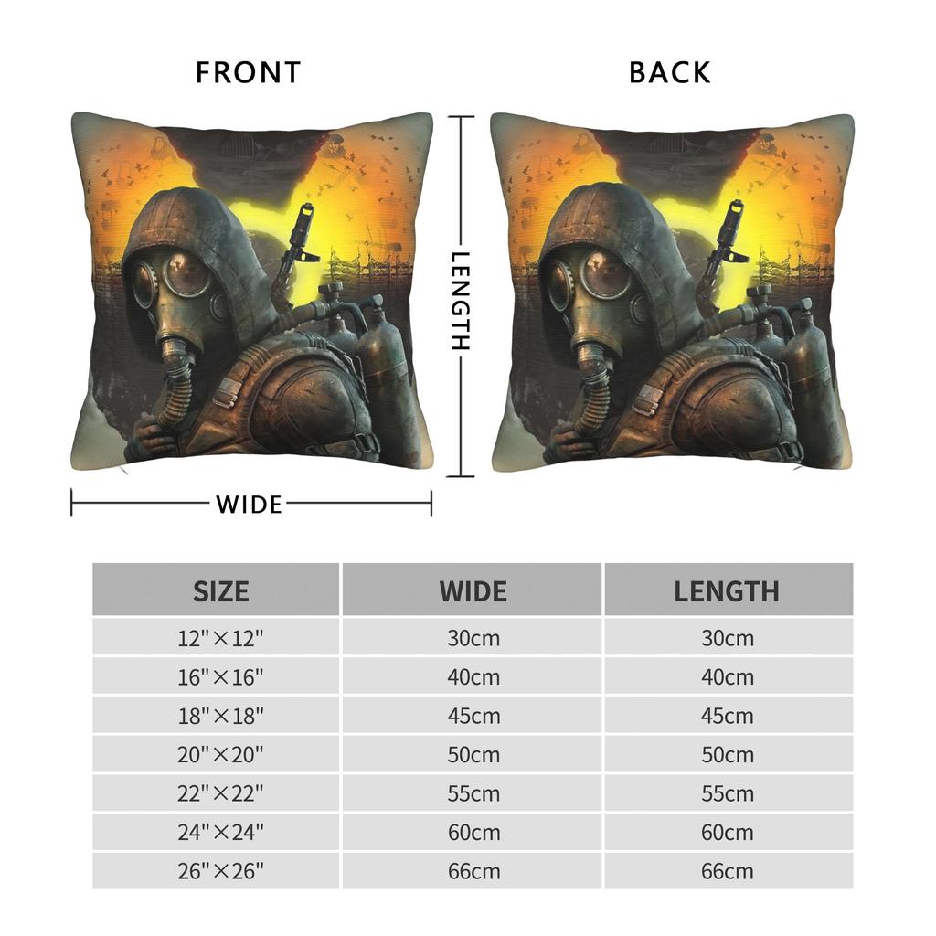 Stalker 2 Heart Of Chernobyl S.T.A.L.K.E.R. Pillowcase Printed Cushion Cover Decoration Pillow Case Cover Home 45X45Cm