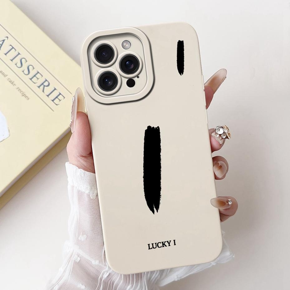New Fashion Letter Phone Case For iPhone 15 Pro Max 15Pro Soft Silicone Shockproof Cases For iPhone15 15ProMax Covers Bumpers