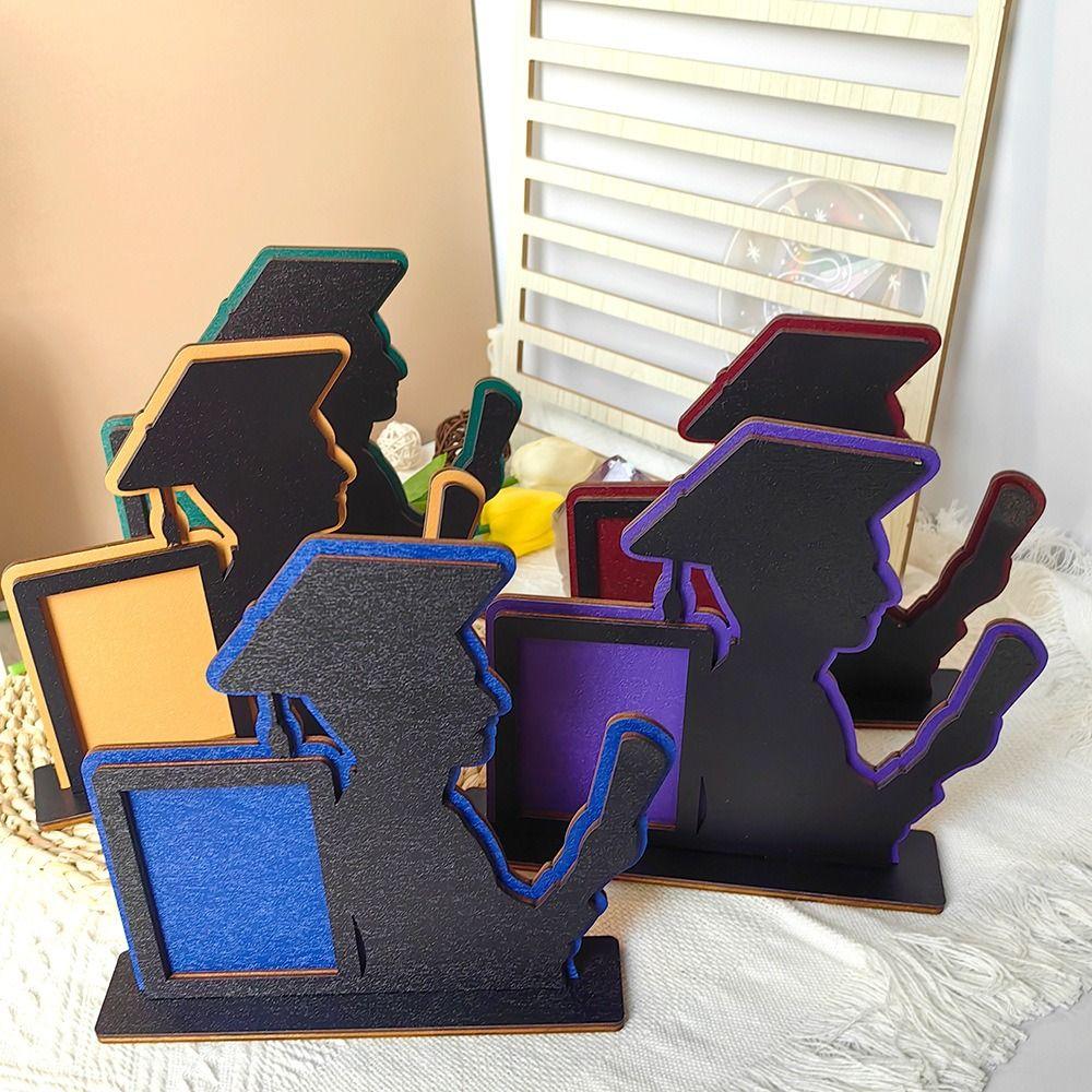 

DIY Graduation Photo Frame Three-dimensional Standing Photo Frame Graduation Picture Holder Party червоний