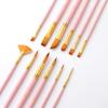 12 Pcs Artist Paint Brush Set Nylon Hair Watercolor Tools Acrylic Oil Paint Brush Set Painting Supplies