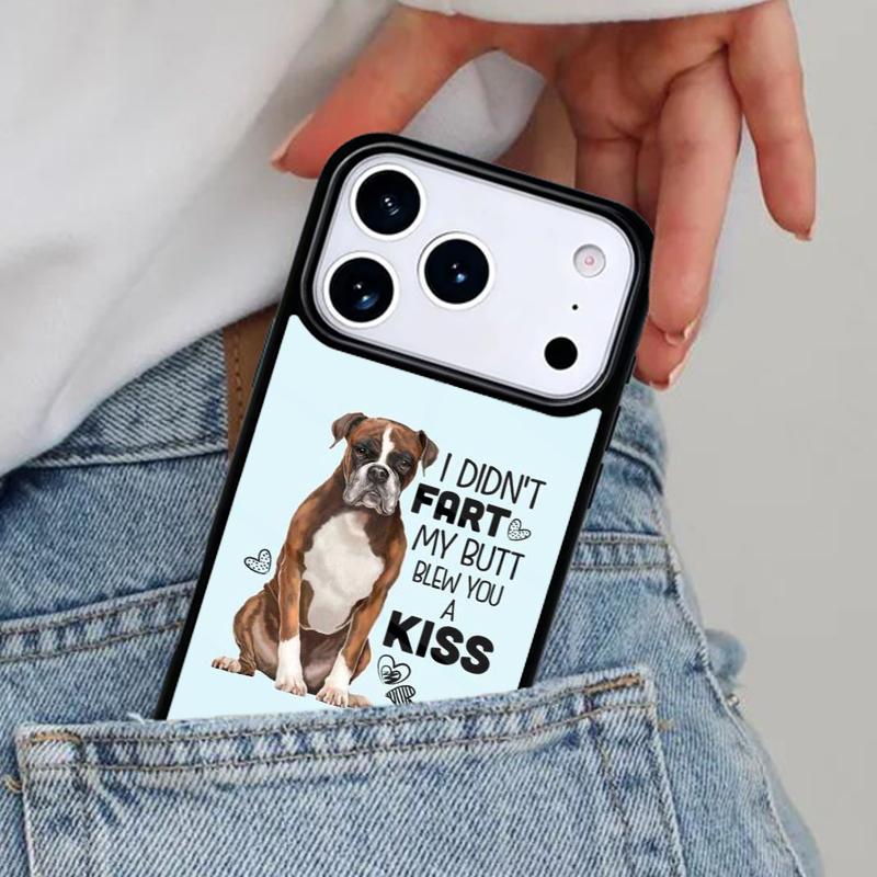 Boxer Dog Phone Case for iPhone 16e 15 14 13 12 17 Pro Max Plus Air 17pro Cover Coque