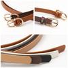 Elegant Womens Slim Faux Leather Waist Belt With Alloy Closure For Daily Commuting