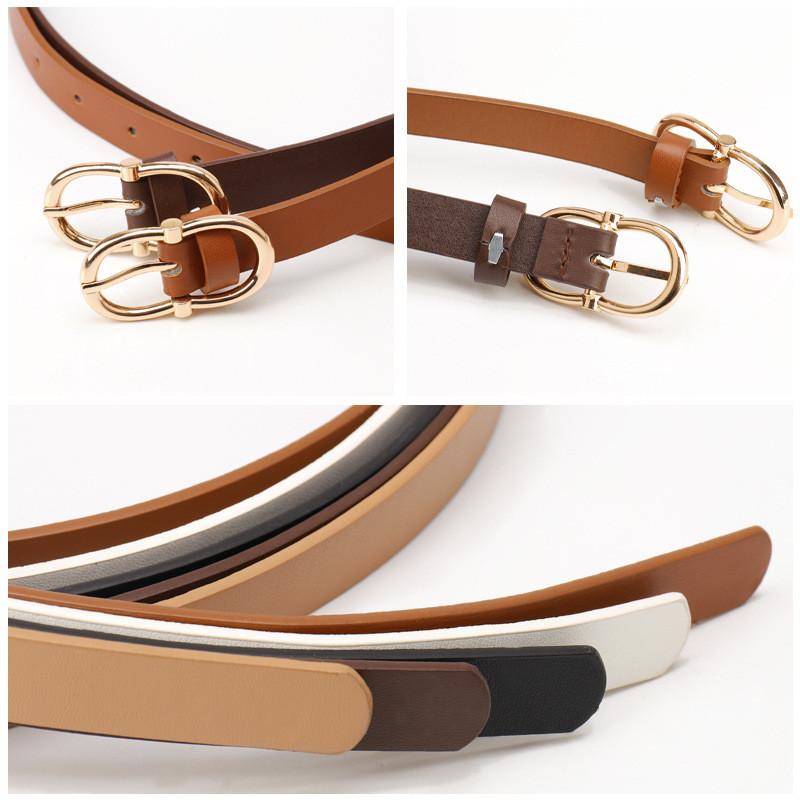 Elegant Womens Slim Faux Leather Waist Belt With Alloy Closure For Daily Commuting