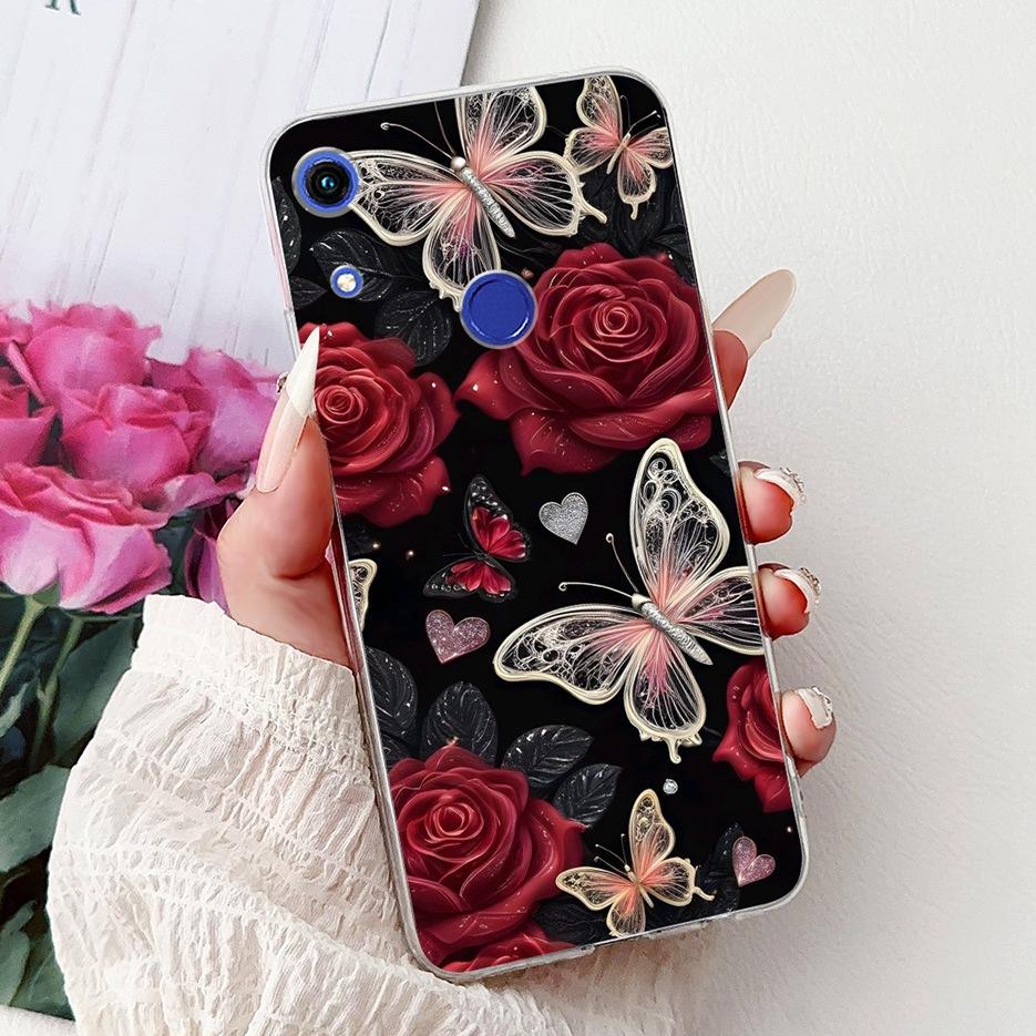 For Huawei Honor 8A Prime Case JAT-LX1 Cute Cat Butterfly Painted Cover Soft Silicone Case For Honor 8C 8X Honor8C Honor8X Shell