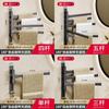 Gunmetal Gray Rotating Towel Rack With Active Hooks For Bathroom Wall Mounting