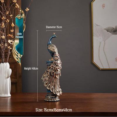 TLAKEHO Resin Peacock Ornament