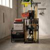 Garden Tool Organizer Mesh Shelves Freestanding Storage Rack for Garage