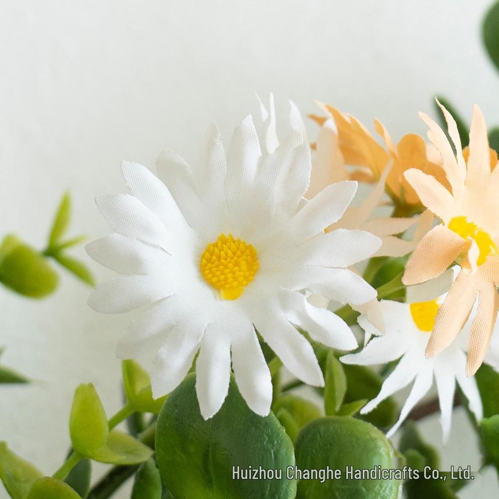 Eucalyptus Leaves & Daisy Vine Artificial Greenery for Easter & Home Décor