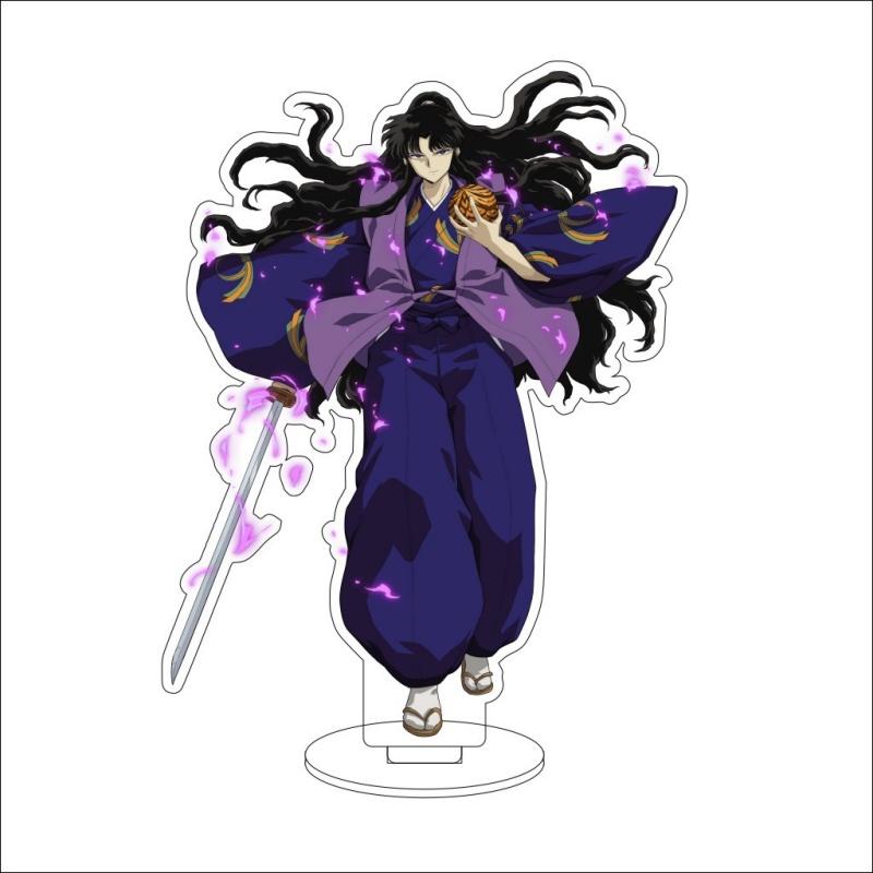 Anime Inuyasha Acrylic Stand Standing Set with Kagome and Sango Cute Cosplay Accessories Desk Decorations Toy for Gift