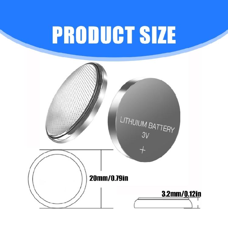 2Pcs CR2032 Coin Batteries 3V High Capacity for Long Use In Electronics and Gadgets
