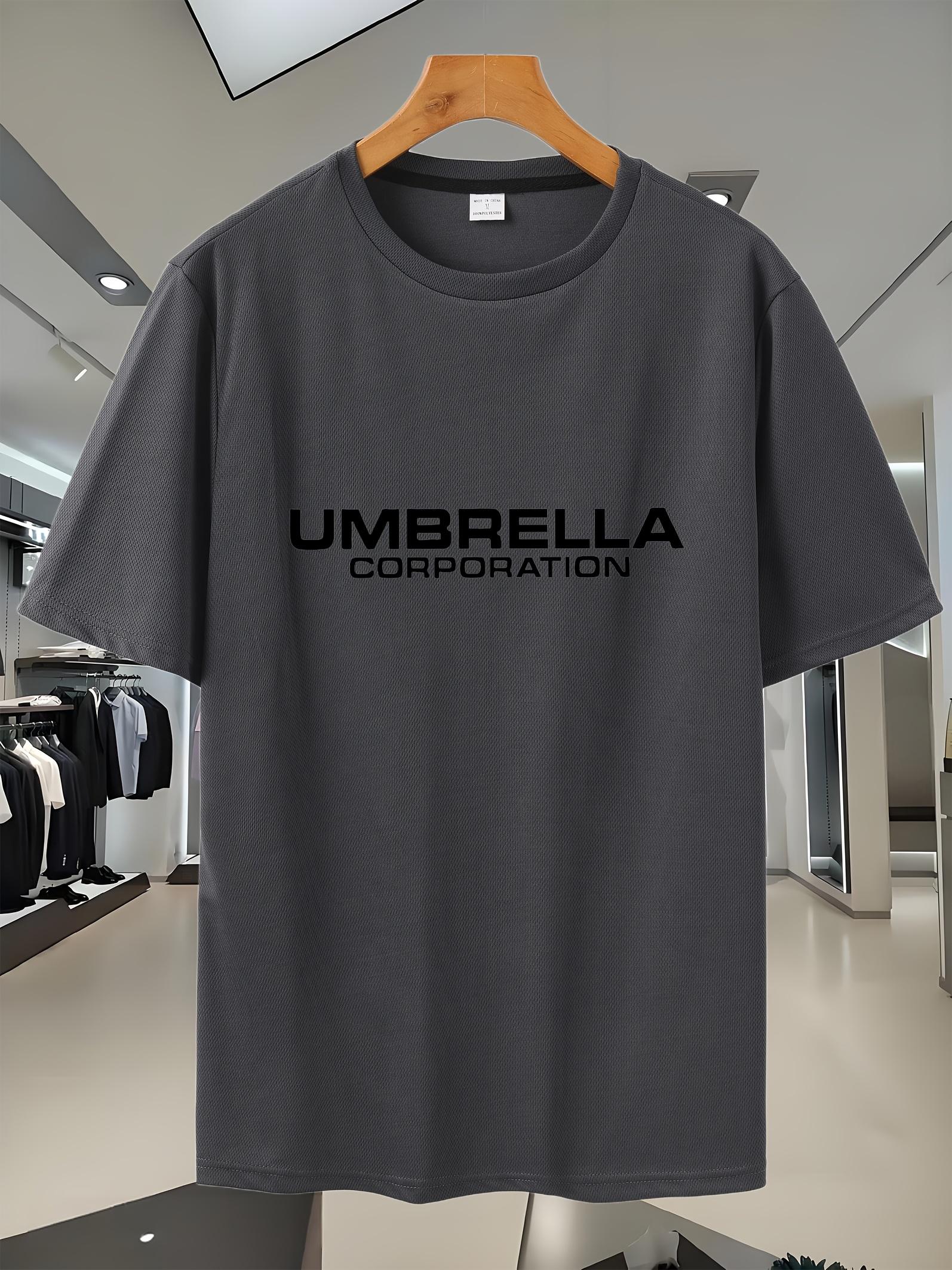 

2025 New Breathable Mesh Sport T-shirt - Moisture-Wicking Athletic Tee with Umbrella Corporation Graphic Print XL