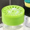 Dispenser Sapone Spugna Rotonda Azionamento a Una Mano Vassoio Inferiore Antigoccia Dispenser Sapone per Bancone Accessori Cucina