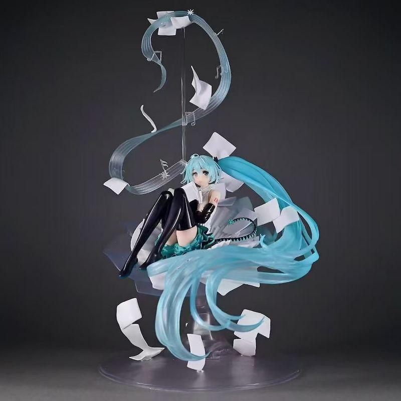 Cartoon Anime Miku Model Figure Anime-Style Desktop Decorative Figurine Computer Case Decoration Collectible Action Figures Gift