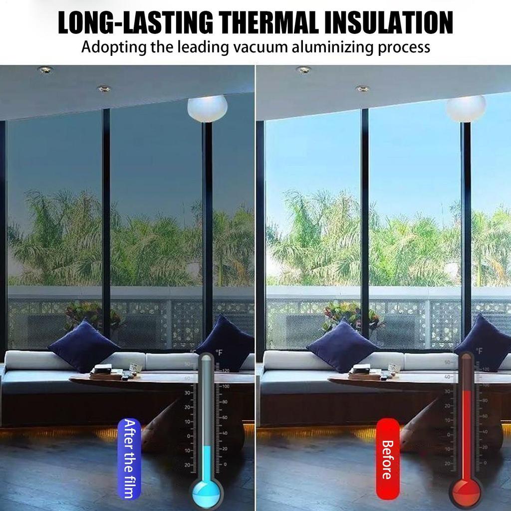 Window Privacy sticker insulation film Self Adhesive Tint Mirror Glass Anti UV Sun Blocking Decals 40x100cm 50x100cm