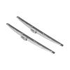 12in30.48cm Front Windshield Wiper Blades Stainless Steel Polished Silver Universal for Car