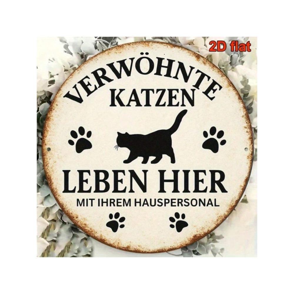 Personalized Metal Cat Sign Vintage Wall Decor Home Office Art