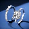 Sugar Cube Bag Simulation Live Moissanite Diamond Ring Couple Marriage Proposal Wedding Ring Wedding Ceremony Special Fake Ring Ring
