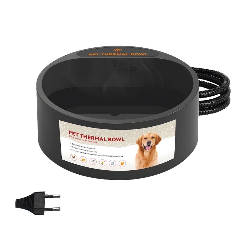 

Electric Warming Cats Dog Food Dish Nonslip Base Safe Plastic Materials Easyly Clean For Winter Feeding 1