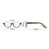 Neutral New Fashion Half Frame Myopia Glasses Advanced Sense of Eyeglasses Frame HD Anti-blue Light Myopia Glasses To -3.5-4.0