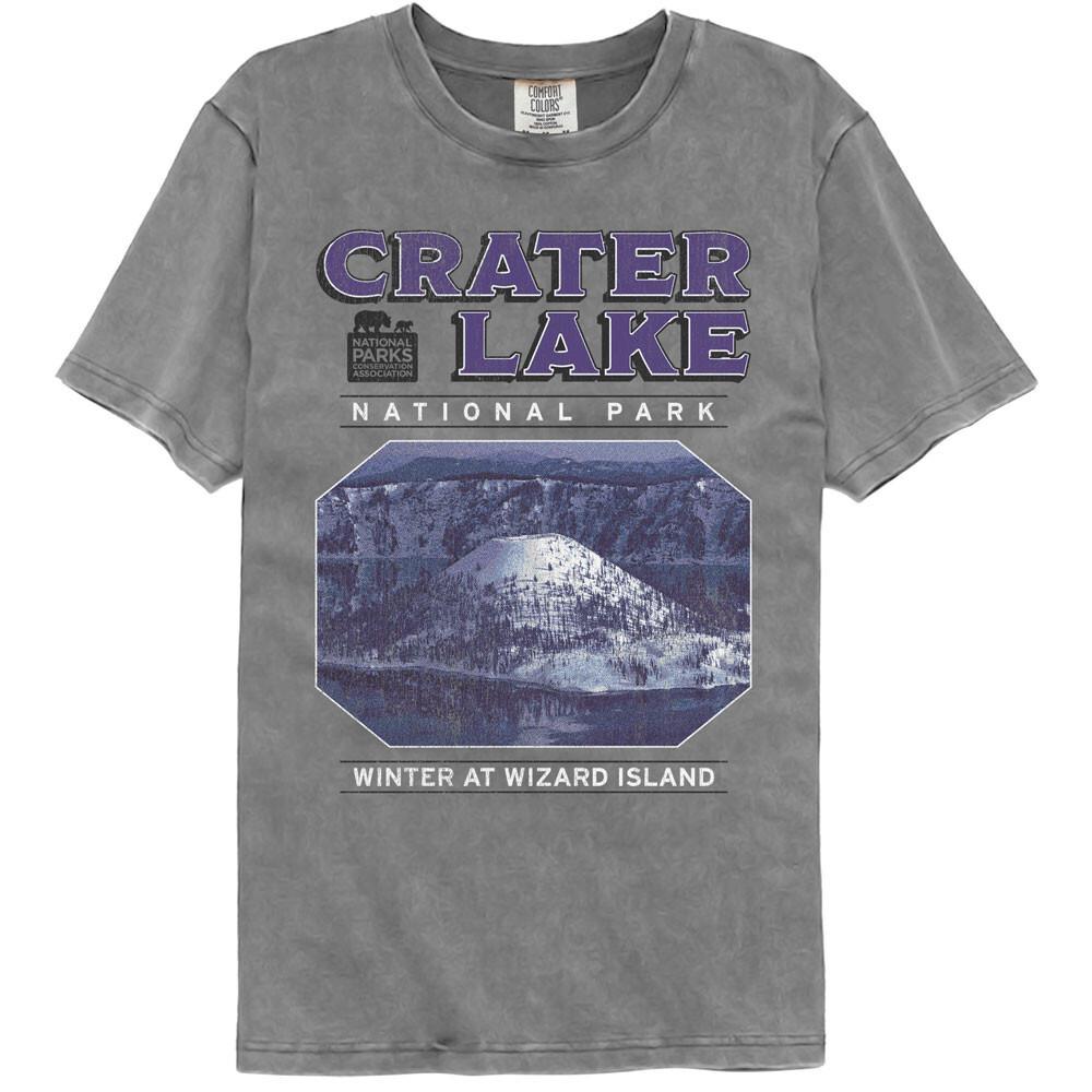United States Crater Lake National Parks Winter At Wizard Island Men T Shirt S