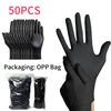 10-200pc Nitrile Gloves Black Rubber Gloves Latex Disposable Gloves Work Housework Car Industry Gardening Pet Care Cooking Tools