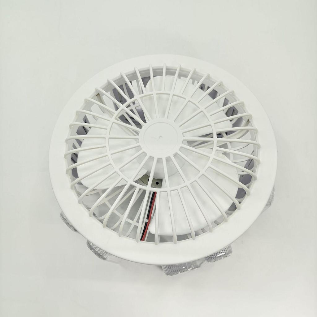 Crystal Style Dimmable LED Fan Light with Remote Control, E27 Screw Base for Home, Bedroom, and Dormitory.