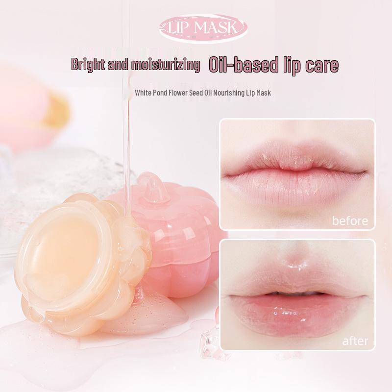 Novo White Pond Flower Lip Mask: Nourishes, Reduces Lip Lines, Prevents Dryness, Exfoliates, Moisturizes, and Hydrates.