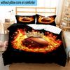 3PCS Basketball Crown Fire Sport 3pcs Bedding,Including 3PCS Duvet Cover And 2pcs Pillowcases Perfect for Christmas,Ideal for Bedroom, Dormitory