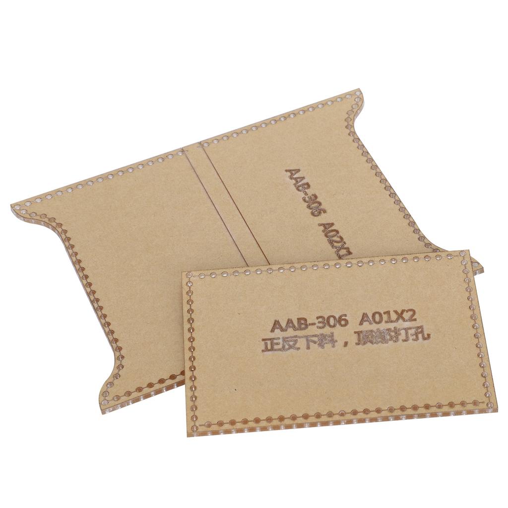 2Pcs Acrylic Template Card Bag DIY Leather Pattern Wallet Mold Craft Tools Accessories