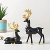 2Pcs Elegant Creative Deer Desktop Ornament Modern Cute Christmas Deer Statue Durable Exquisite Elk Home Decor Mantle Display