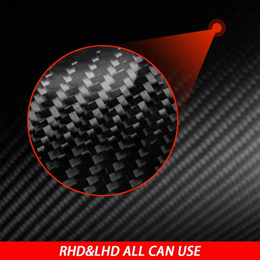 For Ford Transit V363 2014- Carbon Fiber Central Control Radio CD Multimedia Panel Cover Decoration Car Accessories Sticker