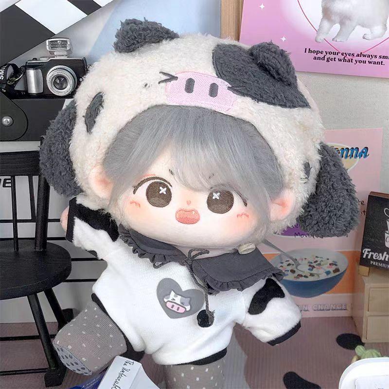 20cm Cotton Doll, Cute Plush Toys with Clothes, Anime Soft Stuffed DIY Dress Up Dolls, Collectible Toy Gift