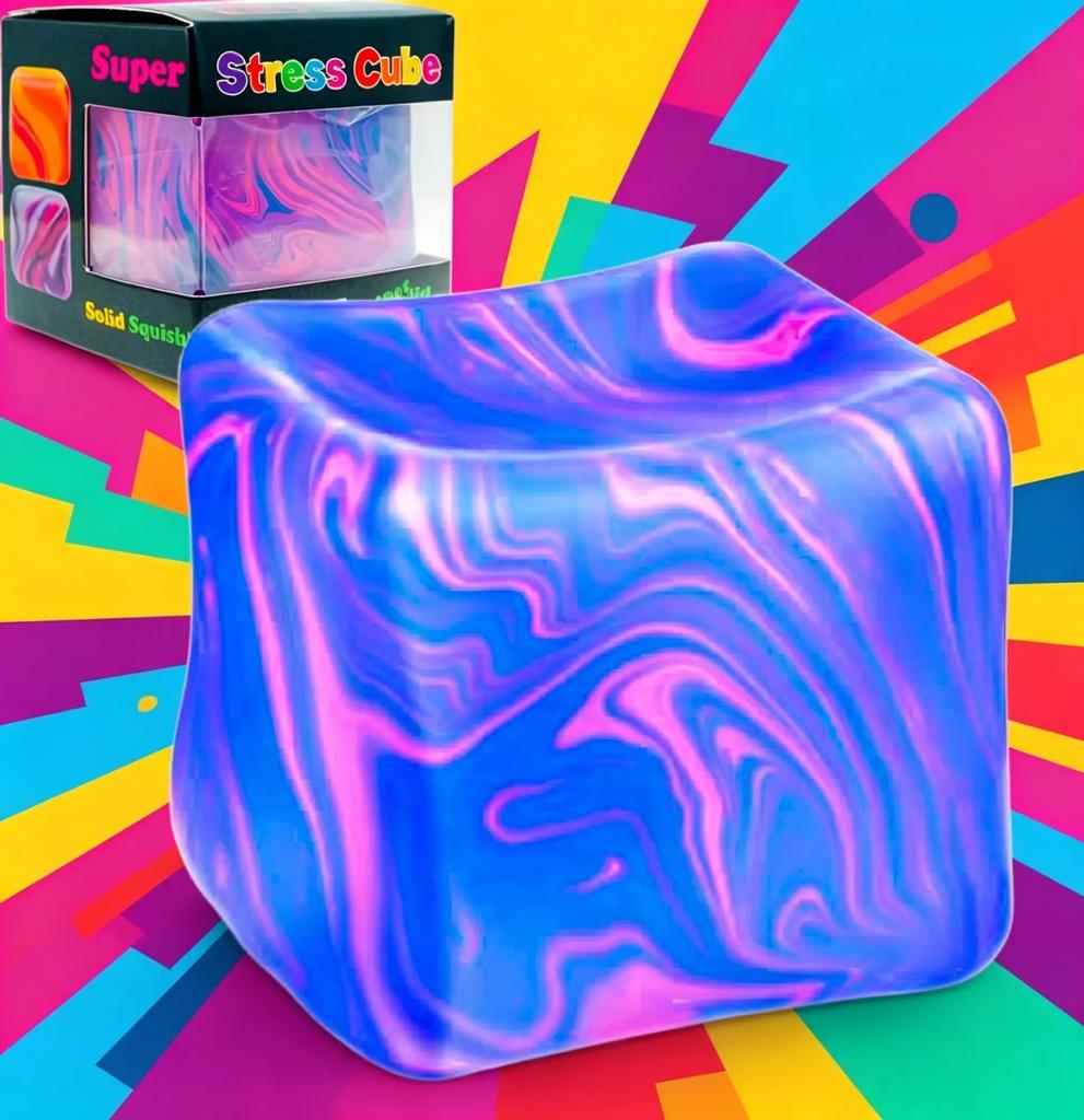 Adhd Toy New Squishy Toy Needoh Jellyfish Cube Stress Relief Fidget Sensory Anti Anxiety Squeeze Toy New