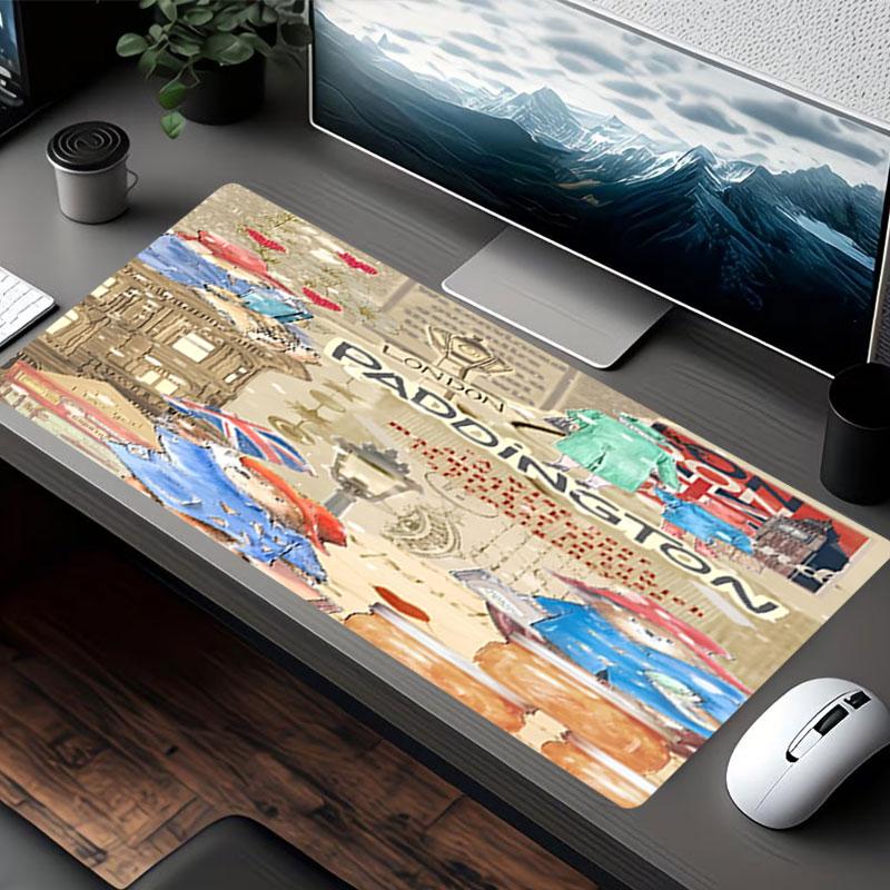 Paddington Bear Print Mouse Pad, for Keyboard Pad Laptop PC Mat for Office Home Use, Desk Decor, Perfect Birthday Gift for Gamers