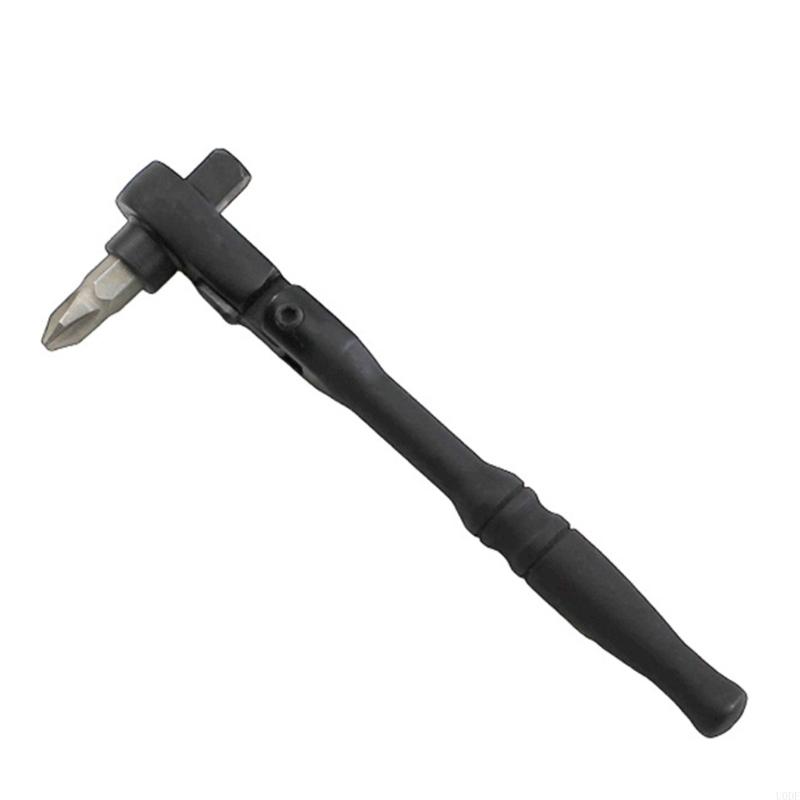 Adjustable Head Ratcheting Wrench Socket Bit High Strength Steel Portable Design