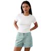 Women’s Casual Shorts with Cuffed Hem Mid Rise Relaxed Fit Cotton Fabric for Everyday Wear