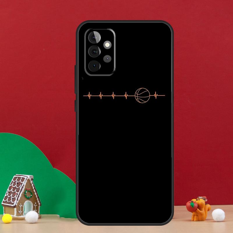 Basketball Heartbeat Case For Samsung Galaxy A54 A06 A16 A26 A36 A56 A53 A32 A52 A33 A13 A55 A35 A15 A14 A34 A17