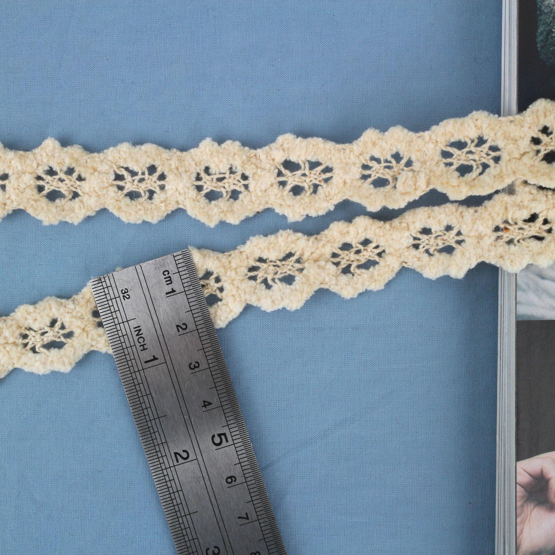 Хлопковое Кружево Флис Зубчатое Хлопковое Кружево, Хлопковое Кружево Вышивка Растворимая в Воде S0153