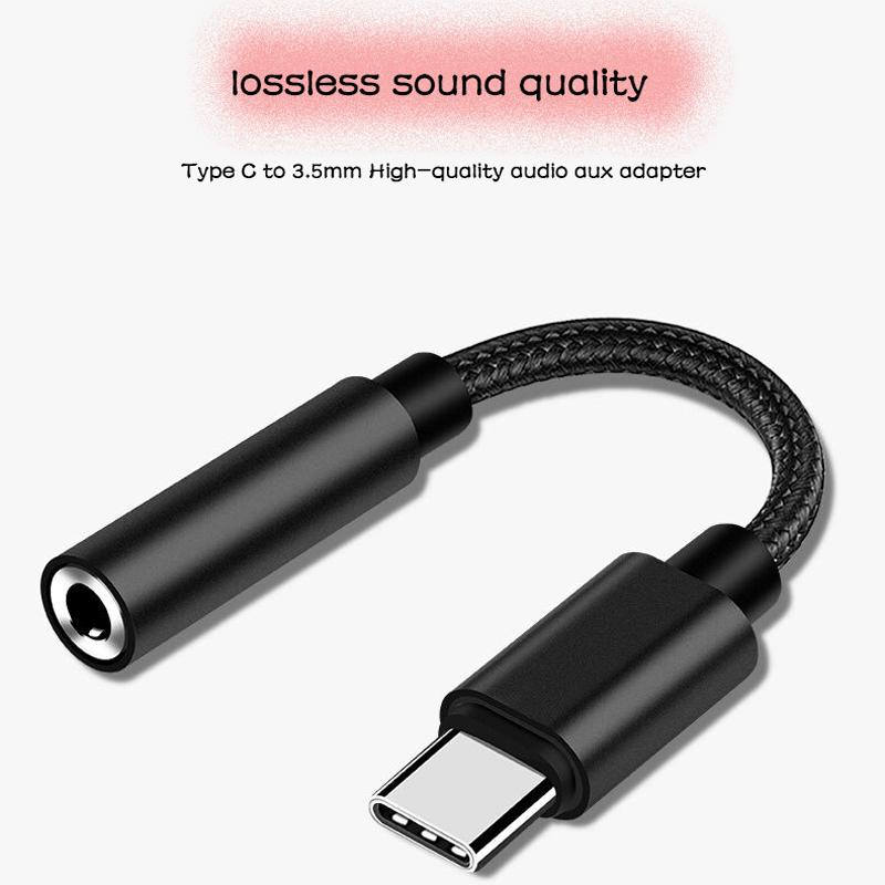 USB C To 3 5 MM Jack Aux Adapter Type-C 3 5 Jack Audio Cable Phone Accessories Cabo Adaptador USB Tipo C USB C Adapter HeadPhone