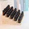 Heavy-Duty Essential Oil Bottle Rack Natural Wood Multi-Slot Perfumes Stand Multi-Purpose Large Capacity Desktop Display Rack