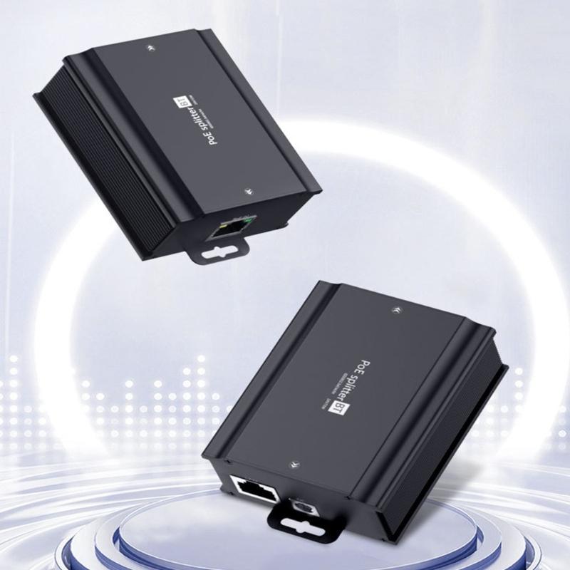 Gigabit POE Splitter 48V To 24V 3A Converter Gigabit Data Transmission For Security Camera Networking Accessories