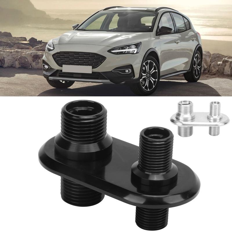 A/C Bulkhead Car 2‑Port Air Conditioner Bulkhead Connector Universal Modification Replacement for Hot Rod Firewall Bulkhead