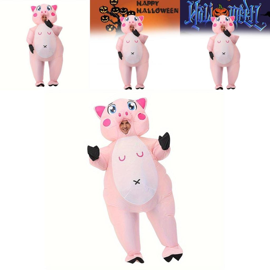 Inflatable Pig Costume For Holidays And Stage Acts Crafted From Fabric For Kids And Adults
