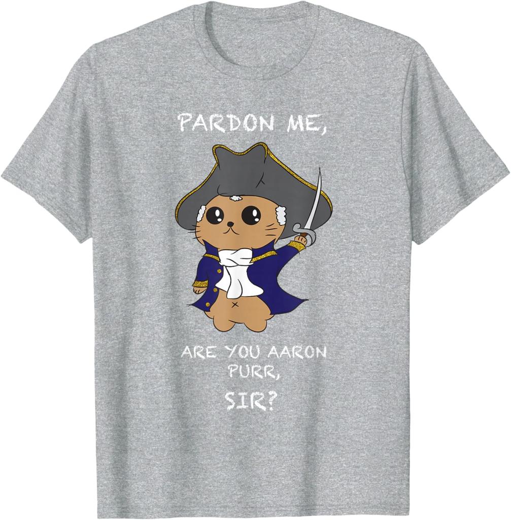 Cute Hamilton Cat TShirt 100 Cotton ONeck Short Sleeve Summer Casual Unisexs Tshirt Streetwear