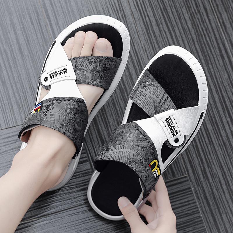 Fashion CYYTL Mens Slippers Summer Casual Shoes Beach Sandals Outdoor Slides Leather Walking Comfort Designer Fashion Lightweight Luxury